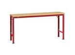 Manuflex Grundtisch UNIVERSAL Spezial, 1750 x 800 mm, Multiplex natur, rubinrot