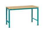 Manuflex Grundtisch UNIVERSAL Spezial, 1500 x 1000 mm, Multiplex natur, wasserblau