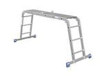 Krause Aluminium-Gelenkleiter, 4 x 3 Sprossen (300 mm tief), SpeedMatic-System, 2 Quertraversen