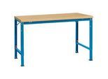 Manuflex Grundtisch UNIVERSAL Spezial, 1500 x 1000 mm, Multiplex natur, lichtblau
