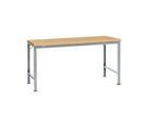 Manuflex Grundtisch UNIVERSAL Spezial, 1750 x 1000 mm, Multiplex natur, alusilber