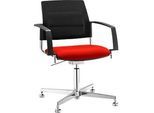 Schäfer Shop Genius Besucherstuhl SSI Proline Visit S3+, rot/schwarz
