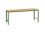 Manuflex Grundtisch UNIVERSAL Spezial, 2000 x 1000 mm, Multiplex natur, resedagrün