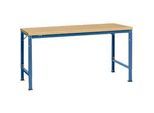 Manuflex Grundtisch UNIVERSAL Spezial, 1750 x 1000 mm, Multiplex natur, brillantblau