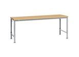Manuflex Grundtisch UNIVERSAL Spezial, 2000 x 1000 mm, Multiplex natur, alusilber