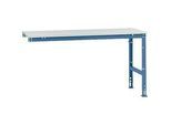 Manuflex Ansatztisch UNIVERSAL Standard, 1750 x 800 mm, Melamin lichtgrau, brillantblau