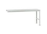Manuflex Ansatztisch UNIVERSAL Standard, 2000 x 800 mm, Melamin lichtgrau, lichtgrau