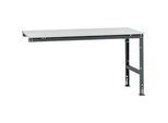 Manuflex Ansatztisch UNIVERSAL Standard, Tischplatte Melamin, 1750x1000, anthrazit