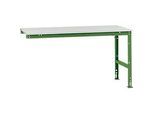 Manuflex Ansatztisch UNIVERSAL Standard, Tischplatte Melamin, 1750x1000, resedagrün