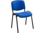 Stapelstuhl ISO Basic, Gestell schwarz, blau