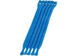 Kabel-Klettverschlüsse, blau, 10 Stück