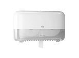 Tork® Doppelrollenspender 558040, für hülsenloses Midi Toilettenpapier, B 360 x T 130 x H 207 mm, Kunststoff, weiss