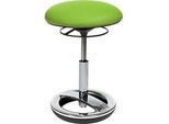 Fitness-Hocker SITNESS BOB, ergonomisches Sitzen, Sitzhöhe 440 bis 570 mm, apfelgrün, Gestell verchromt