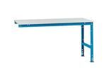 Manuflex Ansatztisch UNIVERSAL Standard, Tischplatte Melamin, 1750x1000, lichtblau