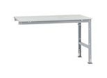 Manuflex Ansatztisch UNIVERSAL Standard, Tischplatte Kunststoff, 1500x1000, alusilber