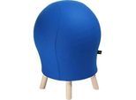 Hocker Sitness Alpine, mit integriertem Gymnastikball, Bezug 75 % Schurwolle, blau