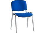 Stapelstuhl ISO Basic, Gestell alusilber, blau