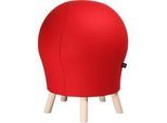 Hocker Sitness Alpine, mit integriertem Gymnastikball, Bezug 75 % Schurwolle, rot