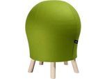 Hocker Sitness Alpine, mit integriertem Gymnastikball, Bezug 75 % Schurwolle, grün