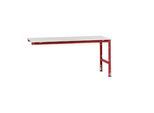 Manuflex Ansatztisch UNIVERSAL Standard, Tischplatte Kunststoff, 2000x1000, rubinrot