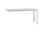 Manuflex Ansatztisch UNIVERSAL Standard, Tischplatte Kunststoff, 2000x1000, lichtgrau