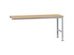 Manuflex Ansatztisch UNIVERSAL Standard, 2000 x 800 mm, Multiplex natur, alusilber