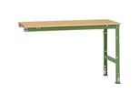 Manuflex Ansatztisch UNIVERSAL Standard, 1500 x 800 mm, Multiplex natur, resedagrün
