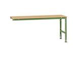 Manuflex Ansatztisch UNIVERSAL Standard, 2000 x 800 mm, Multiplex natur, resedagrün