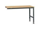 Manuflex Ansatztisch UNIVERSAL Standard, Tischplatte Multiplex, 1500x1000, anthrazit