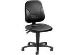 Schäfer Shop Pure Arbeitsdrehstuhl, Permanentkontakt, Lendenwirbelstütze, Beckenstütze, mit Rollen, schwarz
