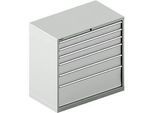 Schäfer Shop Select Schubladenschrank 54-27, 6 Schübe, bis 200 kg, B 1023 x T 572 x H 1000 mm, lichtgrau