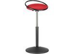 Stehhocker ROVO SOLO mit Ring, 3D-Gestrick, schwarz/rot
