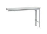 Manuflex Ansatztisch UNIVERSAL Spezial, 1500 x 800 mm, Melamin lichtgrau, alusilber