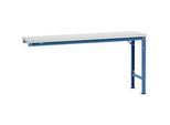 Manuflex Ansatztisch UNIVERSAL Spezial, 1750 x 800 mm, Melamin lichtgrau, brillantblau