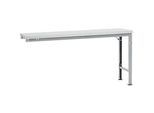 Manuflex Ansatztisch UNIVERSAL Spezial, 1750 x 800 mm, Melamin lichtgrau, alusilber