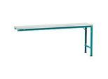 Manuflex Ansatztisch UNIVERSAL Spezial, 2000 x 800 mm, Melamin lichtgrau, wasserblau