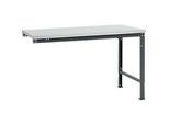 Manuflex Ansatztisch UNIVERSAL Spezial, Tischplatte Melamin, 1500x1000, anthrazit