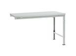 Manuflex Ansatztisch UNIVERSAL Spezial, Tischplatte Melamin, 1500x1000, lichtgrau