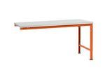 Manuflex Ansatztisch UNIVERSAL Spezial, Tischplatte Melamin, 1750x1000, rotorange