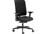 Schäfer Shop Genius Bürostuhl SSI PROLINE PREMIUM S1, teilautomatische Synchronmechanik, mit Armlehnen, Netz-Rückenlehne, schwarz