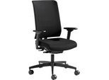 Schäfer Shop Genius Bürostuhl SSI PROLINE PREMIUM P1, teilautomatische Synchronmechanik, mit Armlehnen, Polster-Rückenlehne, schwarz