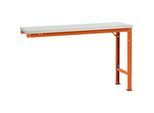 Manuflex Ansatztisch UNIVERSAL Spezial, 1500 x 800 mm, Kunststoff lichtgrau, rotorange