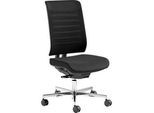 Schäfer Shop Genius Bürostuhl SSI PROLINE PREMIUM S2+, teilautomatische 3D-Synchronmechanik, ohne Armlehnen, Netz-Rückenlehne, schwarz/alusilber