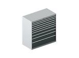 Schäfer Shop Select Schubladenschrank WSK 78–36 E, Stahl, 10 Schübe, 200 kg Traglast, B 1431 mm x T 725 mm x H 1450 mm, weissalu/anthrazitgrau