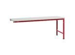 Manuflex Ansatztisch UNIVERSAL Spezial, Tischplatte Kunststoff, 2000x1000, rubinrot