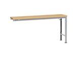 Manuflex Ansatztisch UNIVERSAL Spezial, 1750 x 800 mm, Multiplex natur, alusilber