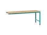 Manuflex Ansatztisch UNIVERSAL Spezial, Tischplatte Multiplex, 2000x1000, wasserblau