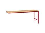 Manuflex Ansatztisch UNIVERSAL Spezial, Tischplatte Multiplex, 2000x1000, rubinrot