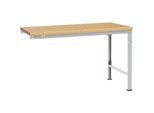 Manuflex Ansatztisch UNIVERSAL Spezial, Tischplatte Multiplex, 1500x1000, lichtgrau