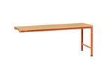 Manuflex Ansatztisch UNIVERSAL Spezial, Tischplatte Multiplex, 2000x1000, rotorange
